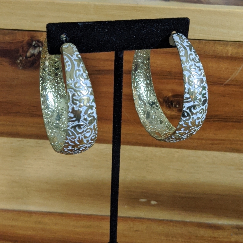 Large hoop earrings